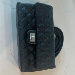 Black Quilted Leather Crossbody Bag